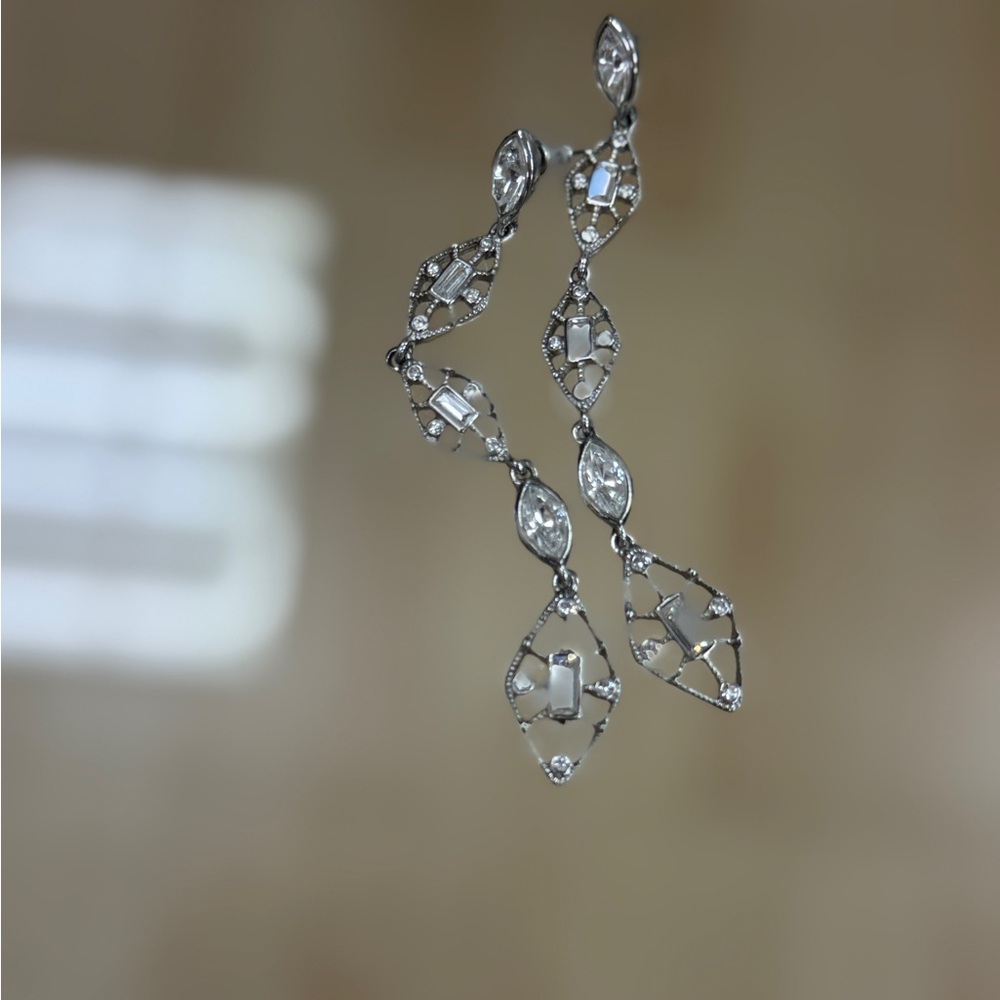 Givenchy Swarovski crystal drop earrings